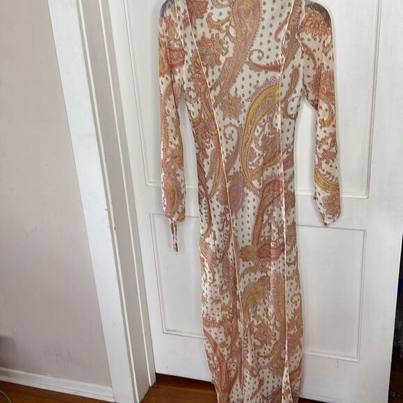 Petal & Pup SIO LONG SLEEVE MIDI DRESS Tan Nwot Size XS - Picture 7 of 9